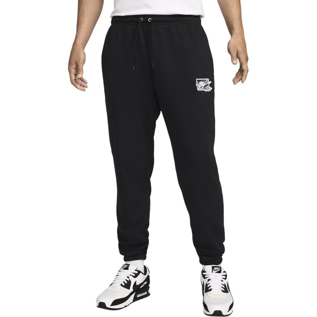 Nike Club French Terry Cuff Pants Soft Breathable Drawstring Casual Pants Men Pants Black FZ0767010