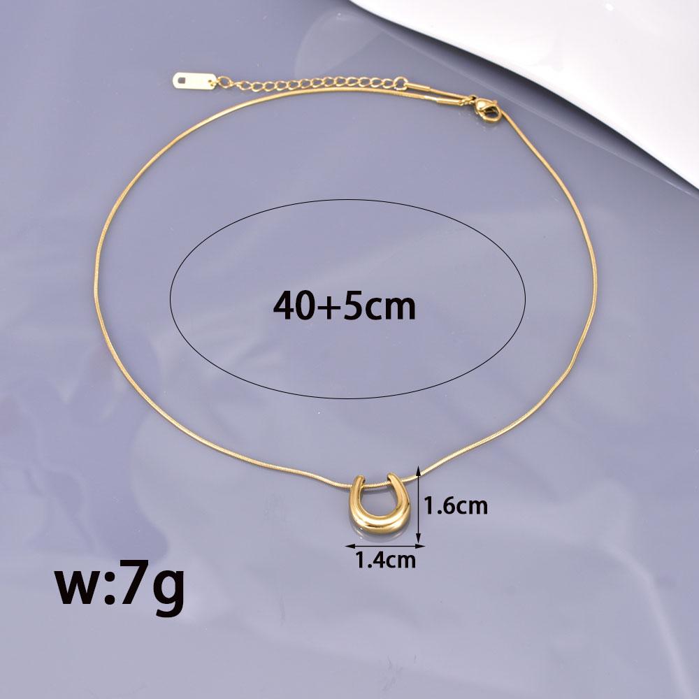 L147 Европейская и американская модная геометрическая U-образная цепочка на шею из нержавеющей стали, женская цепочка на ключицы с дизайнерским чувством
