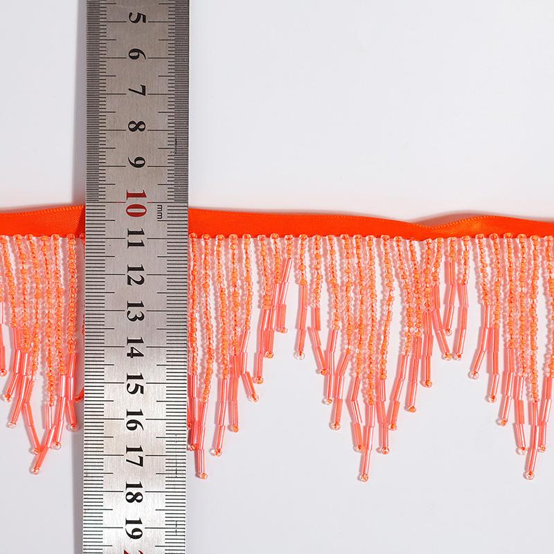 1 Yard Tube Beads Fringe Trim Rhinestones Chain Tassel Crystal Lamp Curtain Hanging Tassel Applique Sew On Garment Crafts