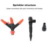 2 Pcs Irrigation Sprinklers 360 Degree Rotation 5-in-1 Large Coverage Area 5 Arm Irrigation Adjustable Angle Yard Lawn Greenhouse