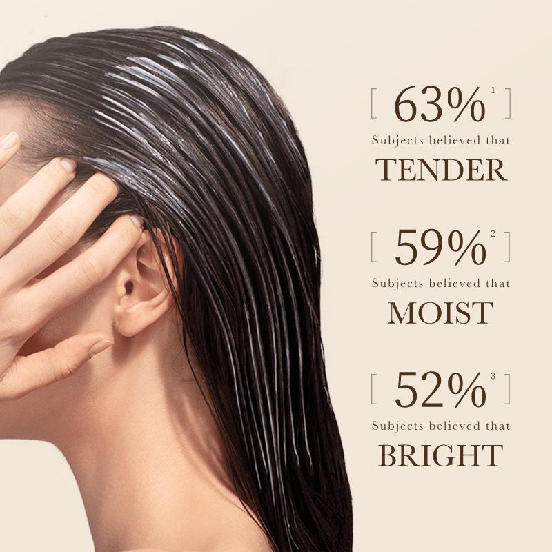 500г Маска для волос из рисовых отрубей - Глубоко питательная для сухих, секущихся кончиков и вьющихся волос, Смягчающий и разглаживающий эффект, Натуральное средство для ухода за волосами