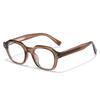 Stylish new retro square anti-blue glasses frame, can be equipped with myopia pin temple men's and women's flat glasses
