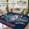Crystal Velvet Square Rug Custom NameChicago Cubs Pattern Non Slip Home Floor Decor Rug