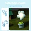 LED Flower Lamp Flicker Free Soft Lighting Eye Protection Compact Size Flowerpot Night Lamp Desktop Decoration