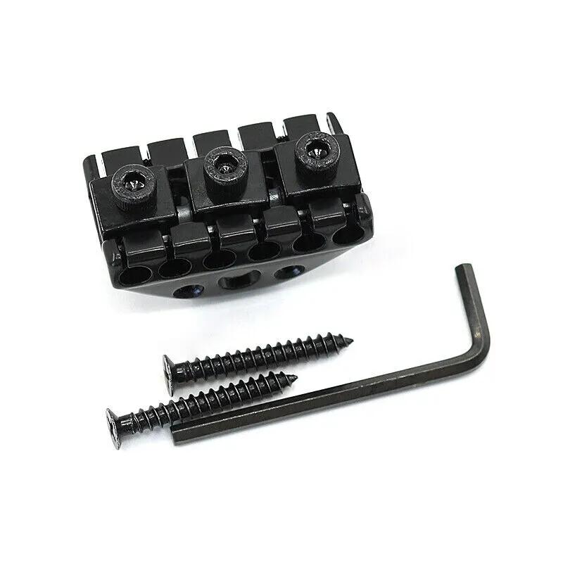 Stationary headless electric guitar bridge