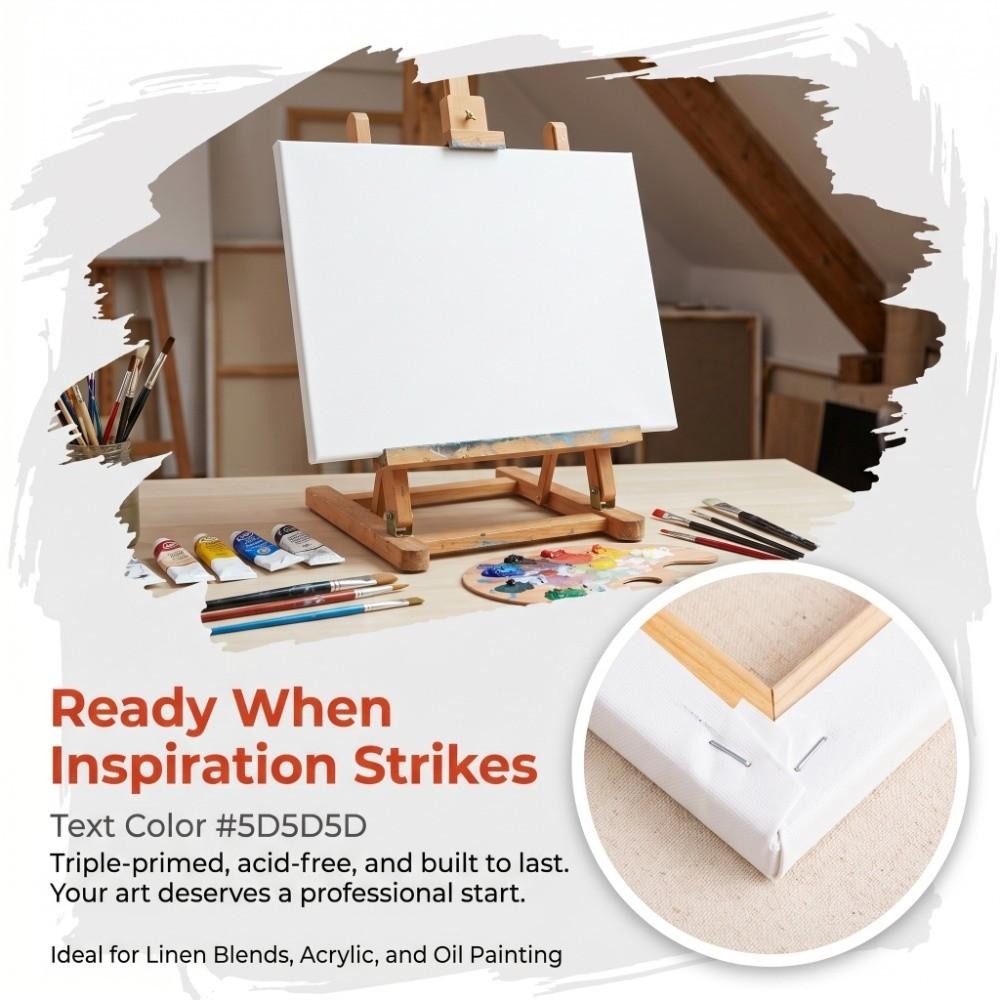 White Canvas Frame Rectangle Painting Canvas Art Board Canvas Stretcher  Art Creation