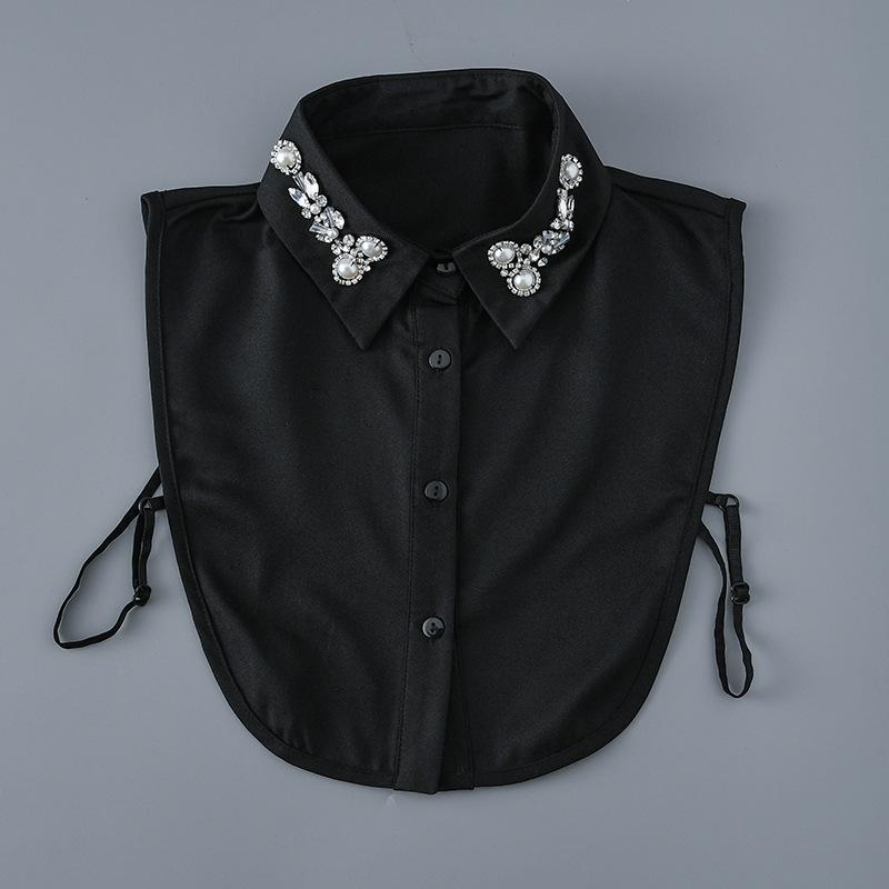 Glass Diamond Fake Collar Fashionable and Versatile Half Body Shirt Women's Fake Collar