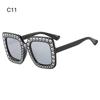 Bling Crystal Sunglasses for Kids Fashion Rhinestone Square Sun Glasses Children Trendy Retro Sparkling Shades UV400 Eyewear
