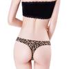 3 шт. Леопардовые стринги Женские трусики с принтом Ледяной шелк Бесшовные Цельные Женские Сексуальные стринги Нижнее белье Большой размер