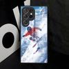 Зимний чехол для телефона для катания на лыжах для Samsung S26 S25 S24 FE S23 S22 S21 Plus S20 Ultra Note20Ultra Черная стеклянная крышка