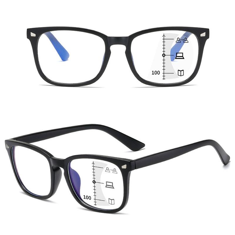 Очки для чтения Мужские Антибликовые Прогрессивные Женские Компьютерные Модные С Диоптриями Очки Унисекс Мультифокальные Квадратные Бусины