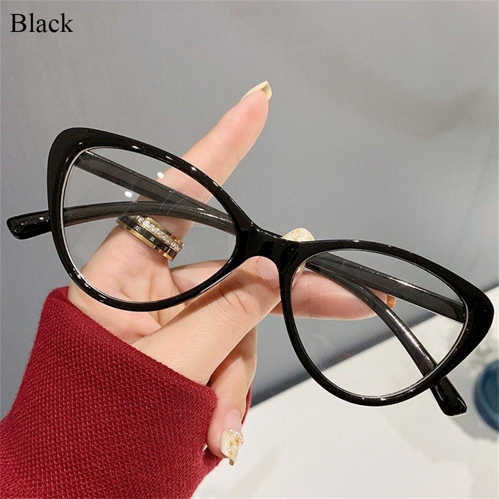 Trending Women Anti Blue Rays Glasses Retro Cat Eye Leopard Print Transparent Frame Vision Care Computer Goggles Eyeglasses