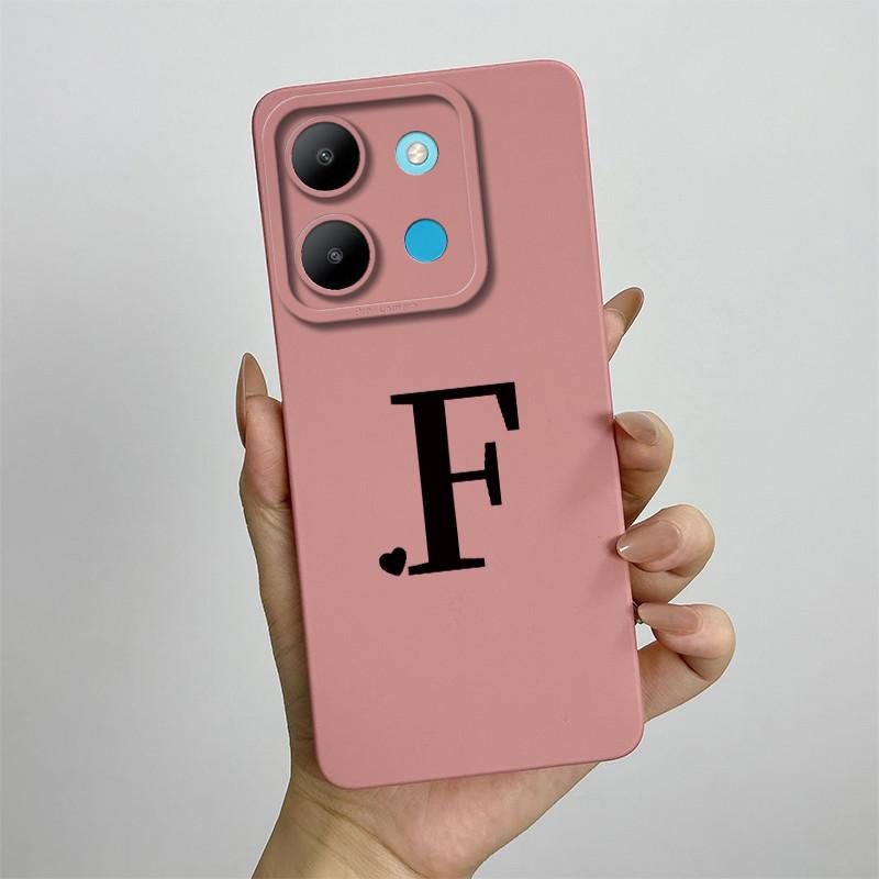 Чехол для Infinix Smart 7 Чехол для телефона Infinix Smart 7 HD Plus X6515 X6516 X6517 Роскошные Буквы Квадратная Силиконовая Задняя Крышка Fundas