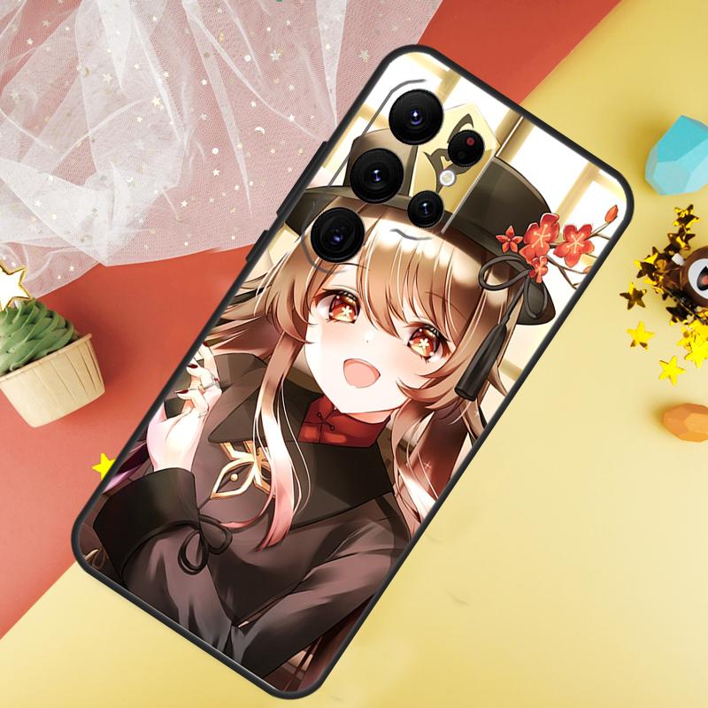Чехол для телефона Genshin Impact Чжун Ли Ху Тао Для Samsung Galaxy S26 S25 Ultra S23 S21 S20 S22 S24 FE S10 Plus Чехол Coque