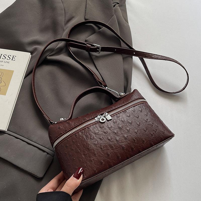 Трендовые новые продукты персонализированный узор страуса портативная маленькая квадратная сумка женская мода для поездок на работу универсальная сумка-мессенджер высокого класса