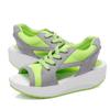 Platform Sandals Platform Wedge Heels Breathable Shaking Shoes Women's Net Cloth Shoes Comfortable Sports Casual Women's Shoes
