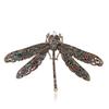 Light Luxury Retro Alloy Rhinestone Dragonfly Brooch Exquisite And Versatile Women'S Suit Cardigan Corsage Jewelry Pin