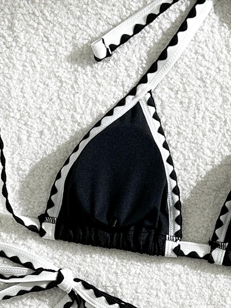 Женский разноцветный купальник однотонной расцветки - Сексуальное бикини в стиле инс для пляжа