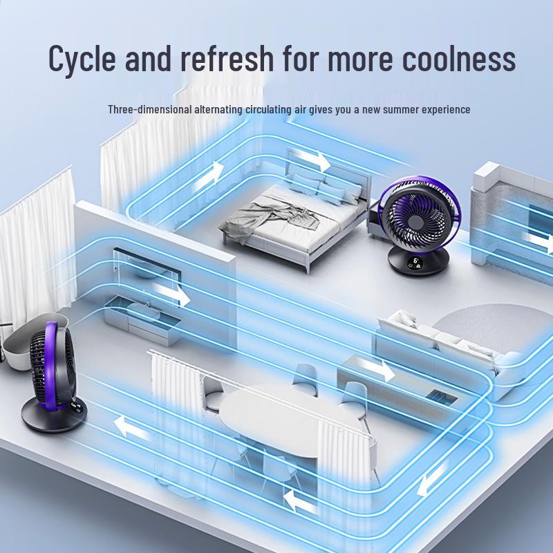 Rechargeable Silent Mini Desktop Fan 2026 - Portable, Rotatable, Long Battery Life for Office Use