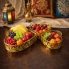 3Pcs Gold Color Ramadan Festival Art Tray Elegant Eid Candy Dish  Islamic Holidays