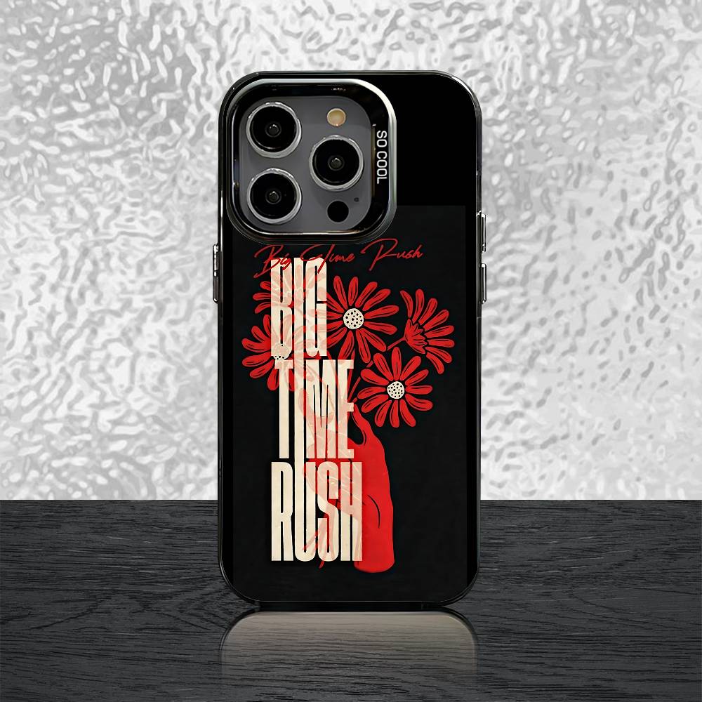 Big T-Time R-Rush BTR Phone Case For iPhone 15,17,11,14,13,16,12,E,Max,Plus,Air,Pro,Mini Black Matte Cover