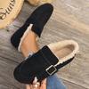 Winter Shoes Women Loafers with Fur Casual Female Sneakers Autumn Round Toe Slip-on Bow-Knot Flats Moccasin Comfortable Mules
