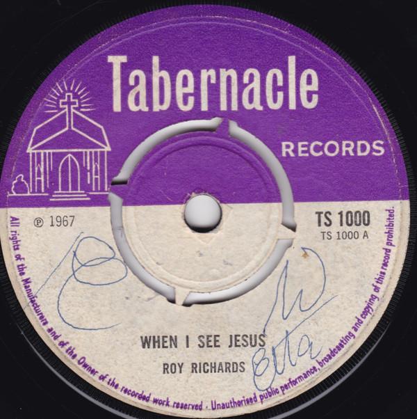 7-дюймовая пластинка ROY RICHARDS When I See Jesus My Saviour Come TS1000 Tabernacle Reco 1967 Великобритания Регги Ска Даб Б/у