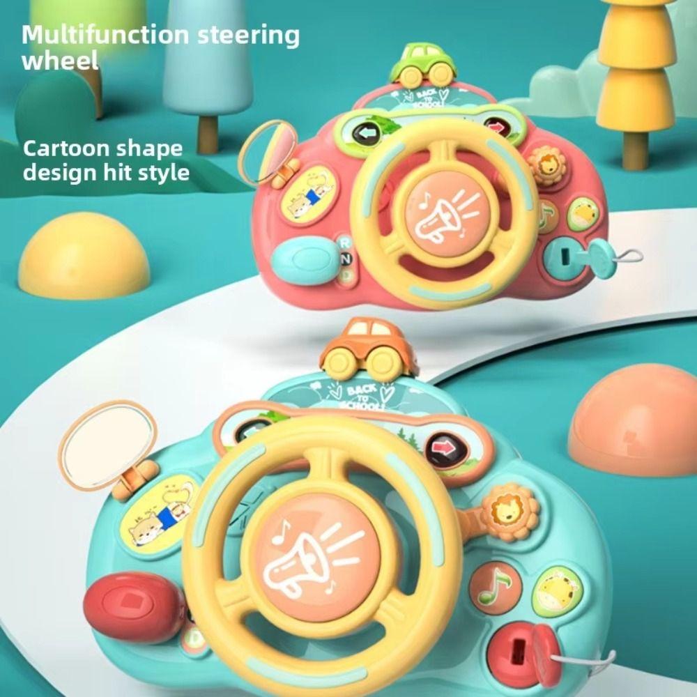 Plastics Electric Simulate Driving Car Puzzle Stroller Driving Musical Toys Boys Gift