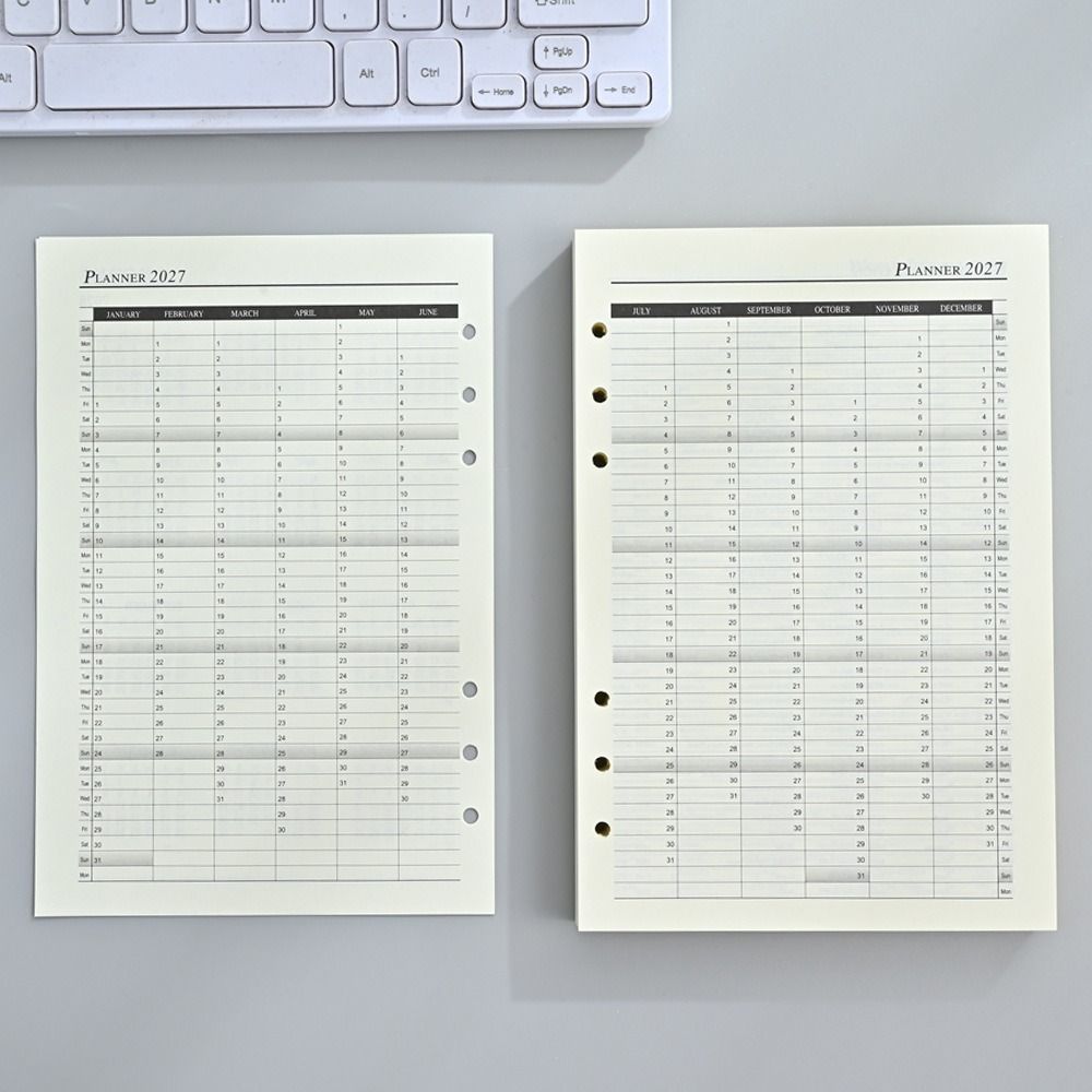 A5 2027 Journal Agenda Plannner Notebook Monthly Weekly Daily Schedule Organizer