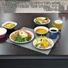 KOKUBO KOKU Round Deep Plate, Large, Steel Gray, 18cm, Dishwasher Safe, Heat Resistant, Microwave Safe, Lightweight, Shatterproof, Stylish, Cute,