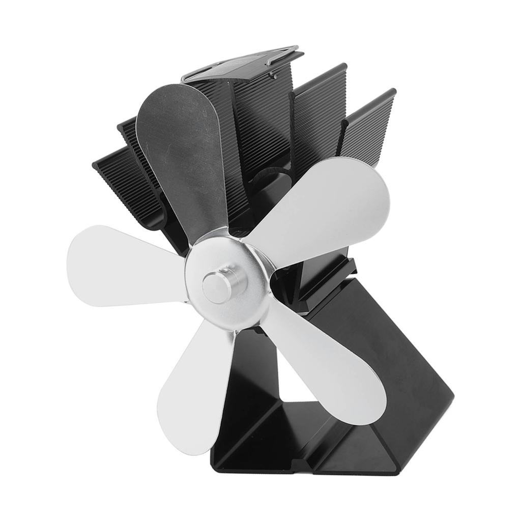 5-лопастной вентилятор для камина с трапециевидным основанием, вентилятор для печи с подогревом, термоэлектрический тепловой вентилятор для