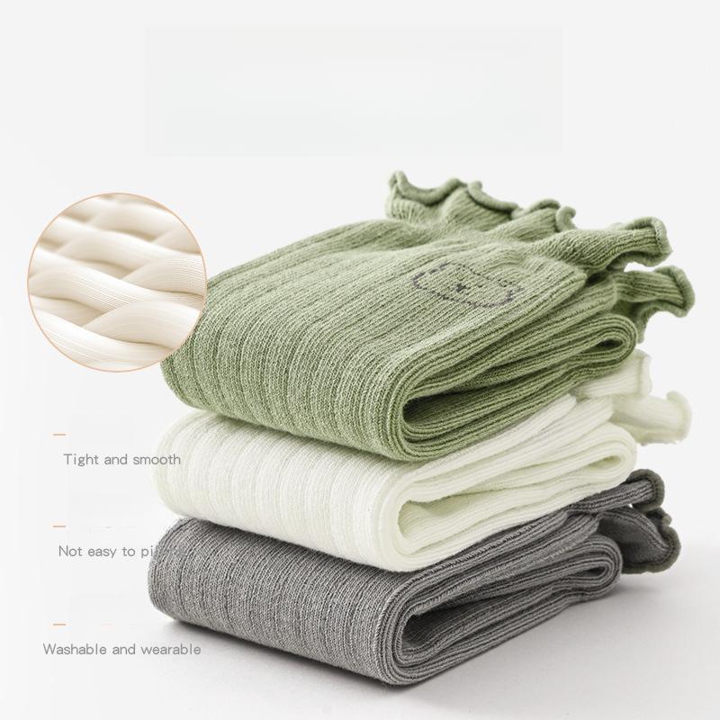 3 пары/лот Детские гольфы до колена Детские для девочек и мальчиков Мягкие хлопковые длинные носки Милые испанские полосатые однотонные детские носки для 0-3 лет