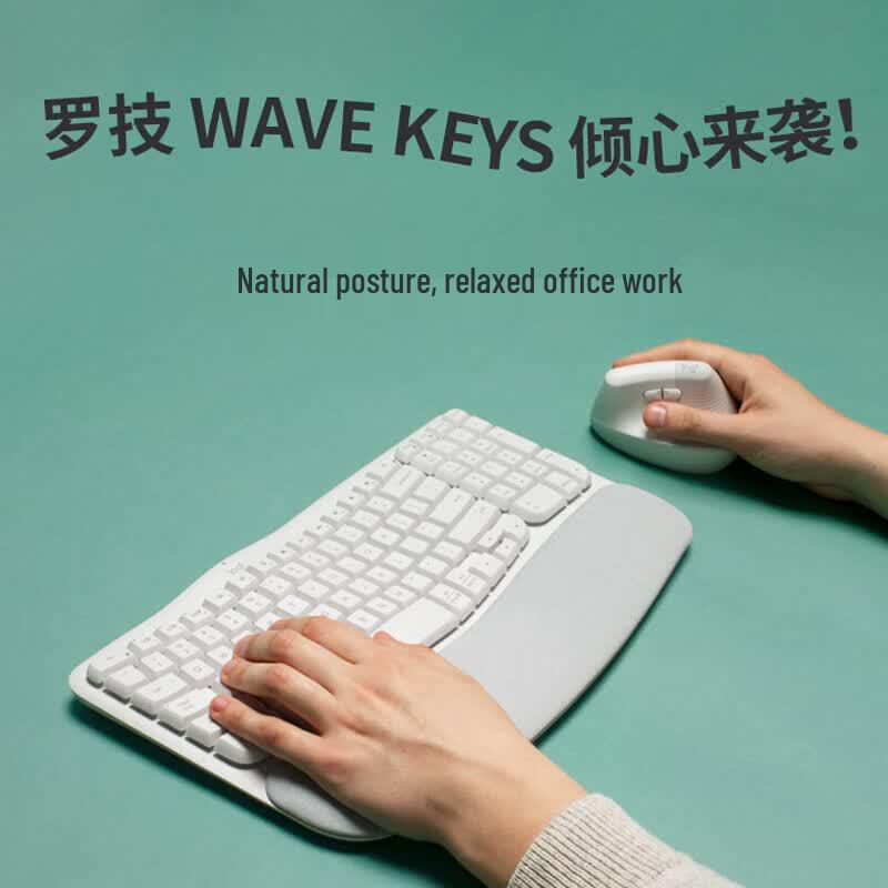 Logitech Беспроводная эргономичная клавиатура Wave Keys