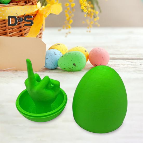 Пасхальное яйцо, розыгрыш со средним пальцем, подарок для взрослых, забавный 3D-печатный грубый розыгрыш с яйцом, веселый сюрприз, наполнитель пасхальной корзины