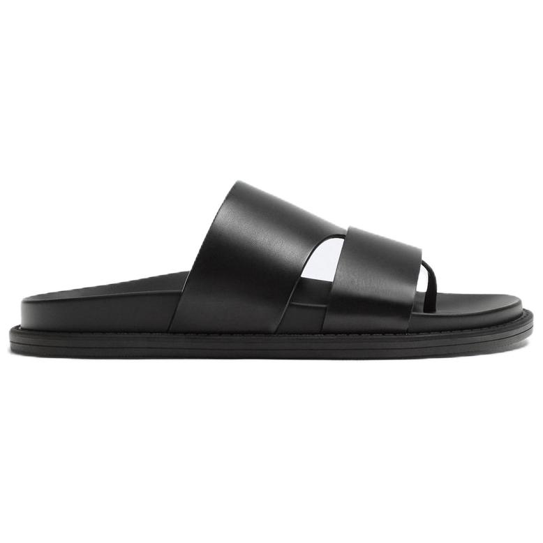 Zara Minimalist Non-Slip Slide Sandals Men Footwear Black 12763420800-35