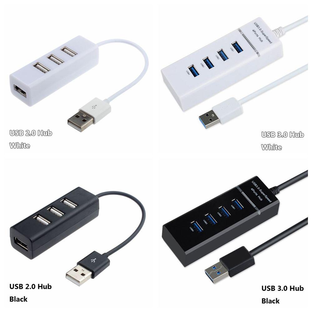 Computer Laptop 5Gbps External Ultra Slim USB 3.0 Hub Expander Adapter 4 Ports Splitter