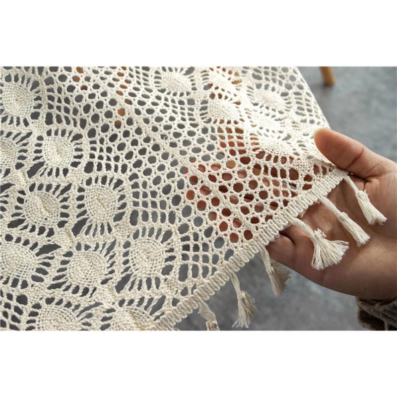 Хлопковая нить Идиллическая скатерть для вязания полой скатерти для украшения стола