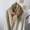 Korea Dongdaemun Spring New Solid Color Wrinkled Scarf Thin Women's Autumn and Winter Travel Decorative Shawl