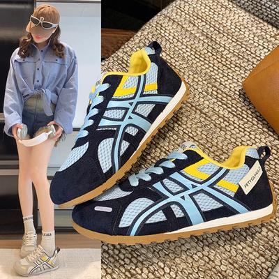 Кроссовки из сетки на толстой подошве, женские, 2025, новая летняя универсальная дышащая повседневная спортивная обувь Forrest Gump, легкие кроссовки для папы