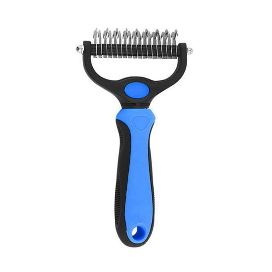 Щетка для вычесывания шерсти питомцев Двусторонняя расческа-грабли для подшерстка для собак кошек Очень широкая расческа для вычесывания и удаления колтунов у питомцев для груминга