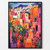Colorful Abstract Travel Landscape Poster Greek Architectural Scenic Spots Canvas Painting Boho Wall Art Living Room Home Decor