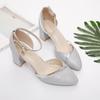 Women Fashion Silver Wedding High Heel Shoes Female Golden Party Night Club Pumps for Spring