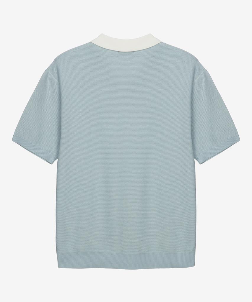 MINDBRIDGE Contrast Collar Short Sleeve Knit - 2 Colors Mykt3101
