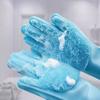 Pet Grooming Bathing Gloves Dog Cat Magic Massaging Shampoo Scrubber Silicone Hair Removal Cleaning Glove Dishwashing Tool