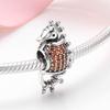 925 Sterling Silver Charm Pink Cz Beads Jewelry Making Fit Original European Charms Bracelets