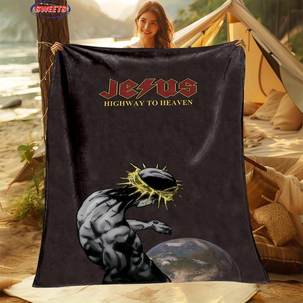 NO.3 3D Pray Holy Bible Cross Jesus Soft Flannel Blanket for Bed Bedroom Sofa Picnic,Throw Blanket for Cover Outdoor Leisure Nap