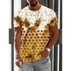 Men's T-shirt with Interesting Bee Pattern 3D Printed Top T-shirt Summer Women's Street Fashion Shirt