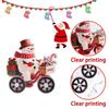 Creative Acrylic Santa Claus Figurine Cartoon Cute Snowman Bicycle Decoration Decorative Christmas Ornament Party Gift