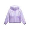 Li Ning однотонная ветровка с капюшоном на молнии с защитой от солнца женская верхняя одежда розово-фиолетового цвета AFDT166-6