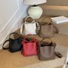 Texture Fashionable and Simple Small Bag Women's New Trendy Bucket Bag Shoulder Crossbody Bag